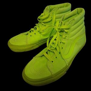 Vans Sk8 Neon Green High-Top Sneakers